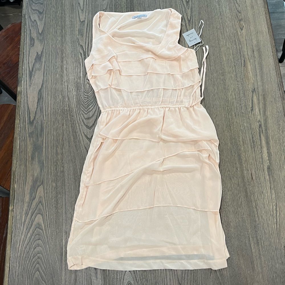 NWT Danny and Nicole Dress Cream Sleeveless Chiffon Size 12